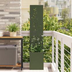 vidaXL Ghiveci de Gradina cu Panou Decorativ Olivengrønn 32 x 140 cm GartenMobel Dekor (876381)