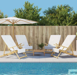 vidaXL Prosoape de plaja, 4 buc. , alb, 60x135 cm, textil 400 GSM GartenMobel Dekor (3157050) Prosop