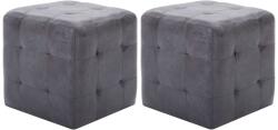 vidaXL Taburet, 2 buc. , gri, 30x30x30 cm, piele întoarsa ecologica GartenMobel Dekor (278383)