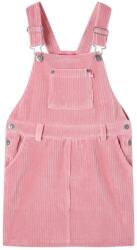vidaXL Rochie salopeta pentru copii, velur, roz deschis, 116 GartenMobel Dekor (13901)
