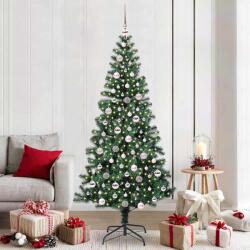 vidaXL Pom de Craciun artificial pre-iluminat cu 300 LED Verde 210 cm GartenMobel Dekor (3396777)