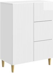 vidaXL Bufet Alb foarte lucios 66 x 34, 5 x 90 cm Lemn prelucrat GartenMobel Dekor (894629) Comoda