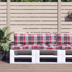 vidaXL Perne pentru paleti 2 buc. rosu carouri GartenMobel Dekor (360935)