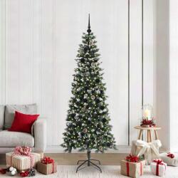 vidaXL Brad de Craciun artificial Verde 210 cm PVC si Plastic si Otel GartenMobel Dekor (3395833)