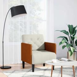vidaXL Canapea Scaun cu cotiere, crem, 55 cm, catifea GartenMobel Dekor (4100599)