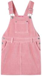 vidaXL Rochie salopeta pentru copii, velur, roz deschis, 92 GartenMobel Dekor (13899)