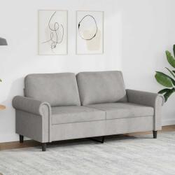 vidaXL Canapea cu 2 locuri, gri deschis, 140 cm, catifea GartenMobel Dekor (359529) Canapea