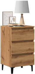 vidaXL Noptiera cu picioare metalice, stejar artizanal, 40x35x69 cm GartenMobel Dekor (856426)
