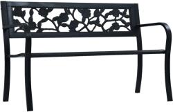 vidaXL Banca de gradina, negru, 125 cm, otel GartenMobel Dekor (47942)