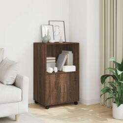 vidaXL Dulap cu roti, stejar maro, 55x40x91 cm, lemn compozit GartenMobel Dekor (853188) Comoda