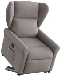 vidaXL Fotoliu electric rabatabil cu ridicare, gri taupe, textil GartenMobel Dekor (3303401)