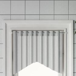 vidaXL Sine pentru perdele 2 buc, alb si argintiu, 40-60 cm, aluminiu GartenMobel Dekor (154610)