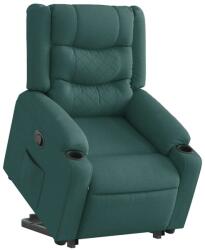 vidaXL Fotoliu rabatabil ridicare pe verticala, verde închis, textil GartenMobel Dekor (3310264)