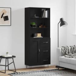 vidaXL Dulap înalt, negru, 69, 5x34x180 cm, lemn compozit GartenMobel Dekor (3190014) Comoda
