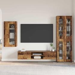 vidaXL Set comoda TV cu sertar FLORIN 3 pcs Lemn vechi Lemn compozit GartenMobel Dekor (3397952)
