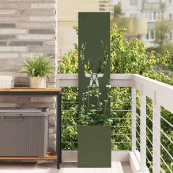 vidaXL Ecran de intimitate pentru gradina verde din otel 32 x 140 cm (876416)