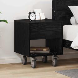 vidaXL Noptiera Stejar Negru 40, 5 x 40 x 48 cm Lemn compozit GartenMobel Dekor (891058)