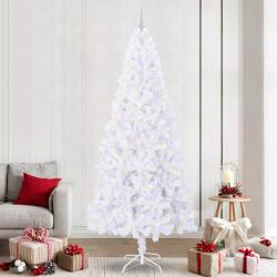 vidaXL Brad de Craciun artificial cu 300 LED Alb 240 cm PVC si Otel GartenMobel Dekor (3426678)
