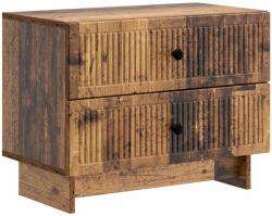 vidaXL Noptiera cu 2 sertare, finisaj lemn vechi, 62x34, 5x47, 5 cm (893863)