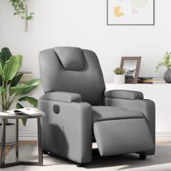 vidaXL Fotoliu rabatabil electric, gri, piele ecologica GartenMobel Dekor (3204419)