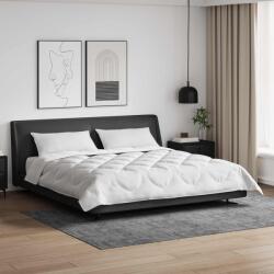 vidaXL Pilota 4 anotimpuri cu 2 perne, alba, microfibra, 240x200 cm (3377591) Lenjerie de pat