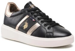 U. S. Polo Assn Sneakers Dama, U. S. Polo Assn. , Negru, Piele naturala si ecologica (CARDI001W/AL1)