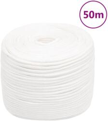vidaXL Franghie de barca, alb complet, 10 mm, 50 m, polipropilena GartenMobel Dekor (152560)