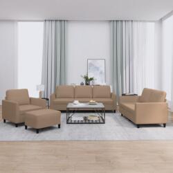vidaXL Set de canapele cu perne, 4 piese, cappuccino, piele ecologica GartenMobel Dekor (3201749) Canapea