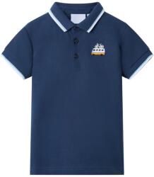 vidaXL Tricou polo pentru copii, albastru închis, 104 GartenMobel Dekor (12050)