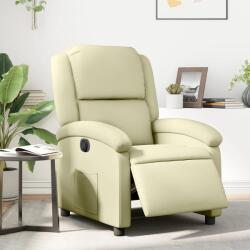vidaXL Fotoliu rabatabil electric, crem, piele naturala GartenMobel Dekor (3204256)
