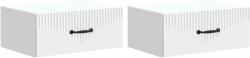 vidaXL Set 2 noptiere suspendate cu sertar, albe, 49 x 34, 5 x 20 cm (898956)