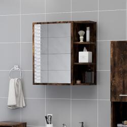 vidaXL Dulap baie cu oglinda stejar fumuriu 62, 5x20, 5x64 cm lemn GartenMobel Dekor (826351)