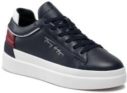 Tommy Hilfiger Tommy Hilfiger, Sneakers Dama, Din piele naturala, Cu garnituri contrastante, Bleumarin inchis (FW0FW06511-DW5-37-4845)