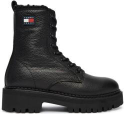 Tommy Hilfiger Ghete Dama, Tommy Hilfiger, Negru, Piele Naturala, Logo (EN0EN02317BDS)