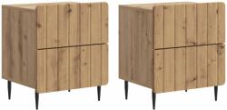 vidaXL Set 2 noptiere cu 4 sertare, stejar artizanal, 43x34, 5x49, 5 cm (894314)