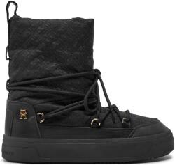 Tommy Hilfiger Cizme dama de zapada, Tommy Hilfiger, Monogram Lace-Up, Negru (FW0FW08430BDS)