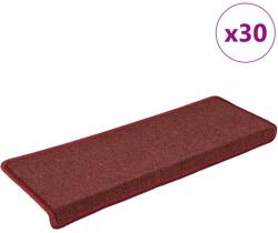 vidaXL Covorase pentru scari, 30 buc. , 65x21x4 cm, margini dreptunghiulare, Bordeaux GartenMobel Dekor (3365779) Covor