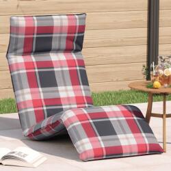 vidaXL Sezlong pliabil, model în carouri rosu, 175x54x8, 5 cm GartenMobel Dekor (4019759)