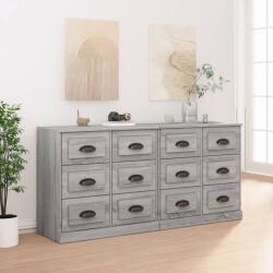 vidaXL Servante, 2 buc. , sonoma gri, lemn prelucrat GartenMobel Dekor (3185285) Comoda