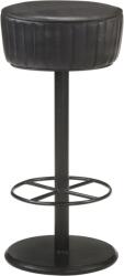 vidaXL Scaun de bar, negru, piele naturala GartenMobel Dekor (321872)