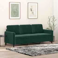 vidaXL Canapea cu 3 locuri, verde închis, 180 cm, catifea GartenMobel Dekor (359454) Canapea