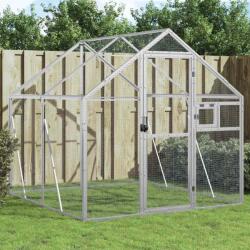 vidaXL Voliera de pasari, argintiu, 1, 79x2x1, 85 m, aluminiu GartenMobel Dekor (3155795)