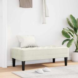 vidaXL banca cu perna Crem 113 x 57 x 39 cm Catifea GartenMobel Dekor (42001955)