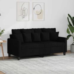 vidaXL Canapea cu 2 locuri, negru, 140 cm, material textil GartenMobel Dekor (359271) Canapea
