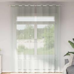 vidaXL Perdele Voile cu Oelii 2 buc Gri deschis 140x300 cm GartenMobel Dekor (4102112)
