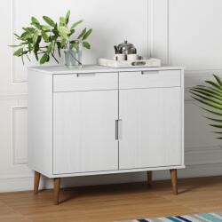 vidaXL Servanta „MOLDE alb, 90x40x80 cm, lemn masiv de pin GartenMobel Dekor (350547) Comoda