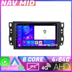 Edotec Navigatie Chevrolet Captiva Android 12, 4GB RAM, 64GB, CarPlay, ecran 720P (NAV2-9-4+64|K-020)