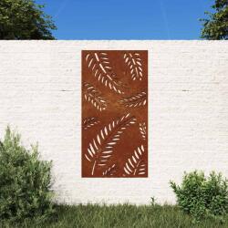 vidaXL Decoratie perete de gradina 105x55 cm design frunze otel Corten GartenMobel Dekor (824493)