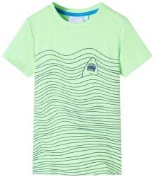 vidaXL Tricou pentru copii, verde neon, 128 GartenMobel Dekor (12317)