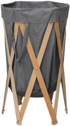 vidaXL Cos de rufe pliabil, gri, lemn si material textil GartenMobel Dekor (284228)